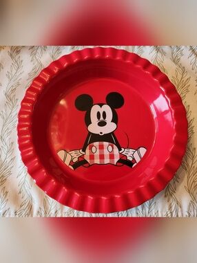 Disney Red Mickey Mouse Pie Plate